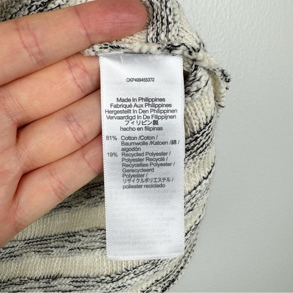 Madewell Crewneck Button Front Sweater Vest Stripe Size L NWT - Picture 9 of 9